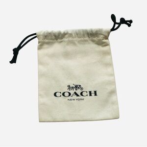 Coach Cream and Black Drawstring Bag